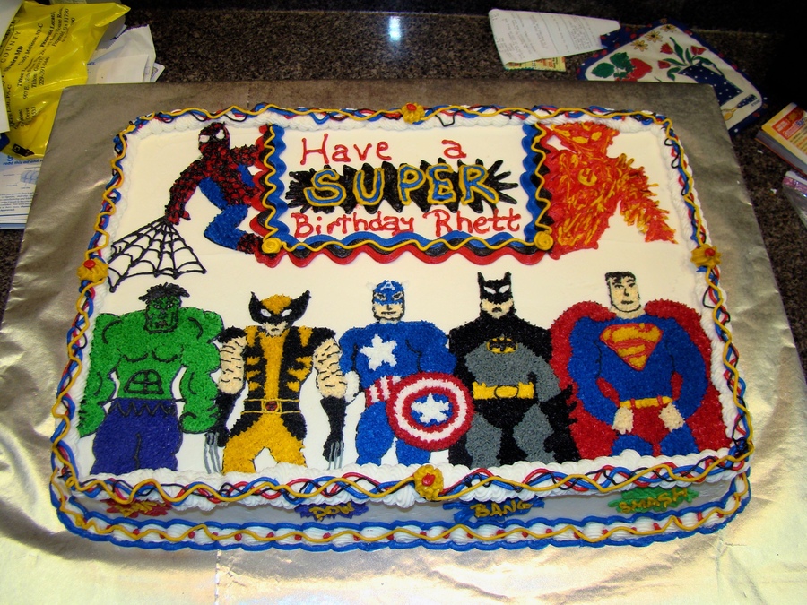 Boys Superhero Birthday Cake