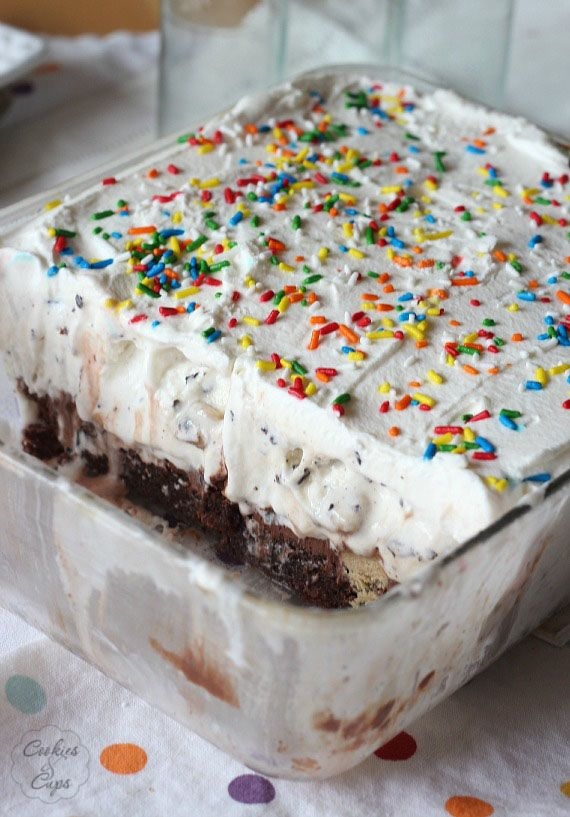 Brownie Bottom Ice Cream Cake