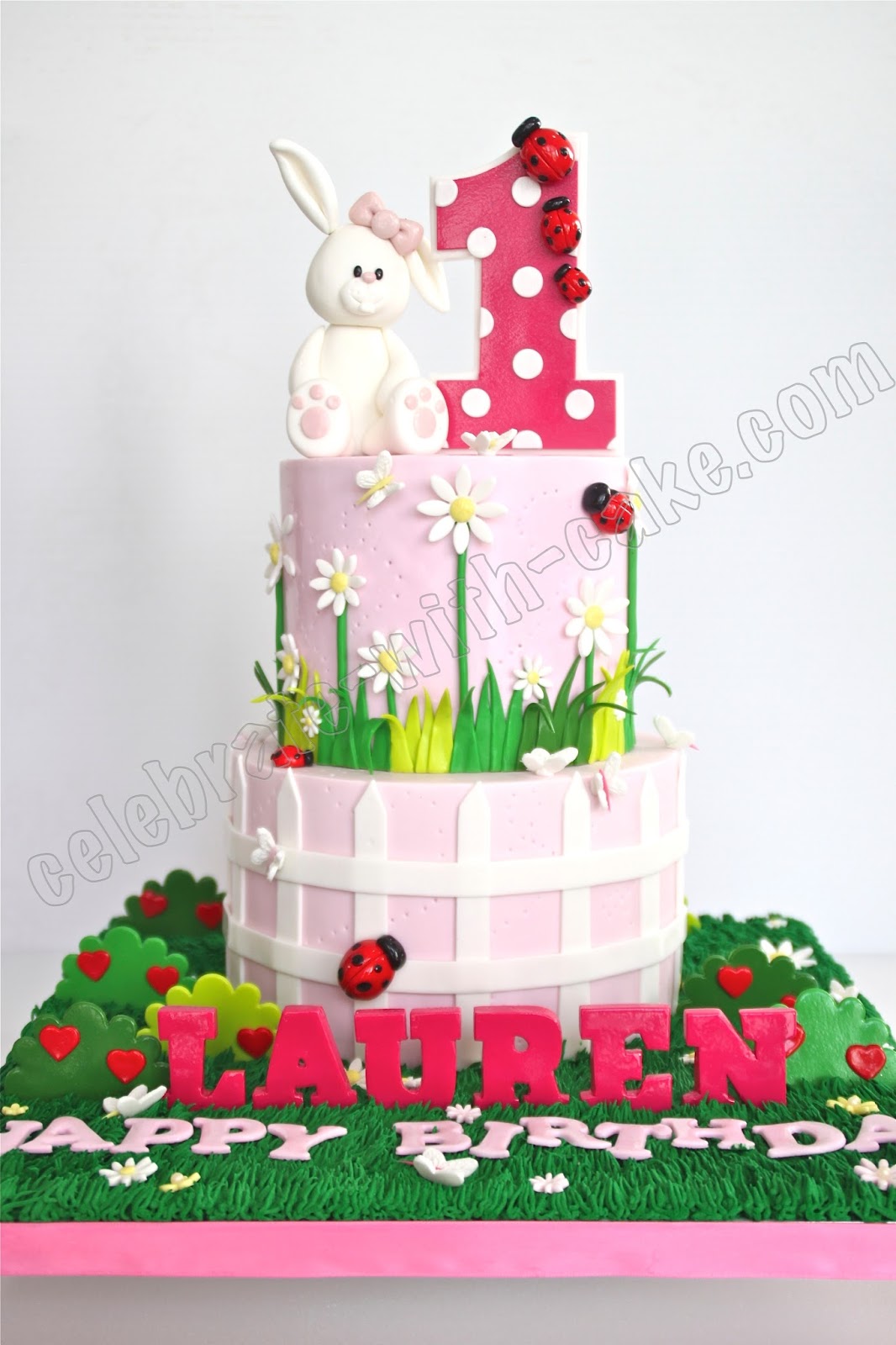 Bunny 1st Birthday Cake