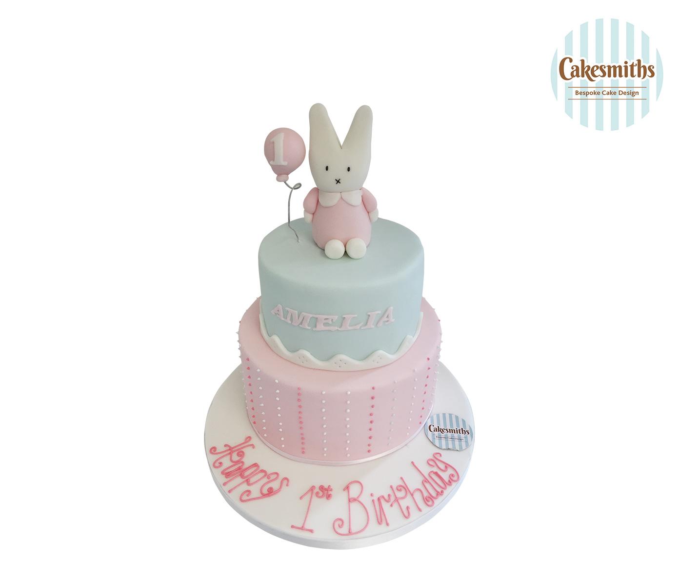 Bunny 1st Birthday Cake