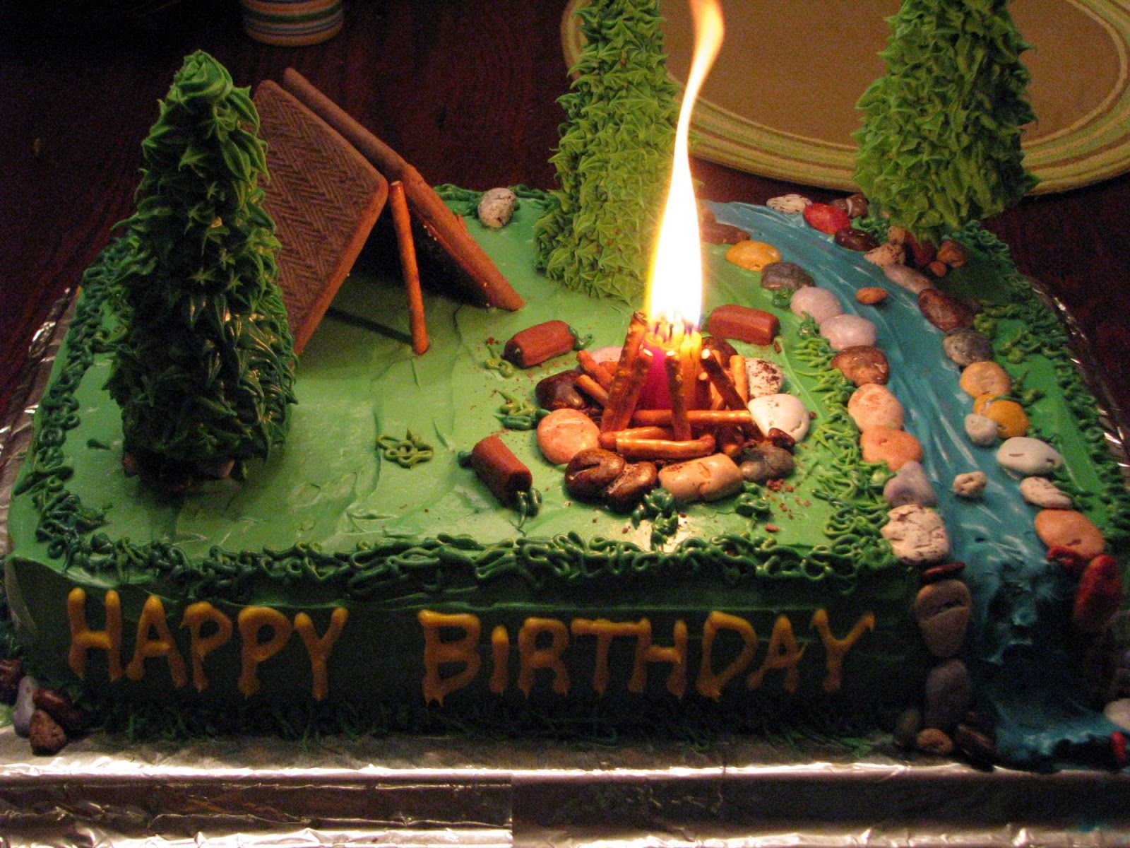 Camping Birthday Cake Ideas