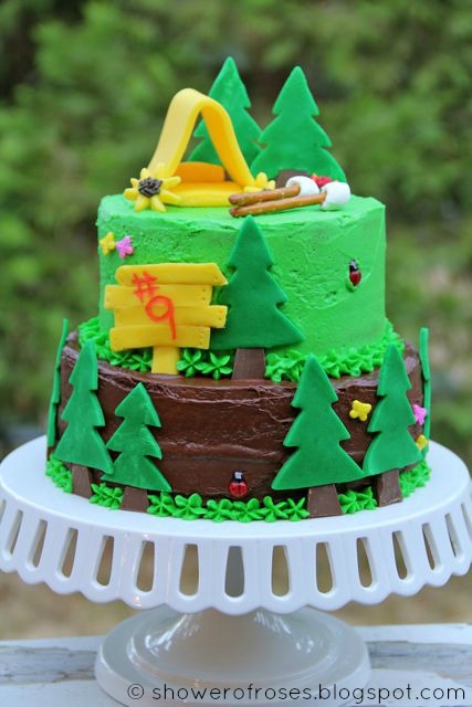 Camping Theme Birthday Cake