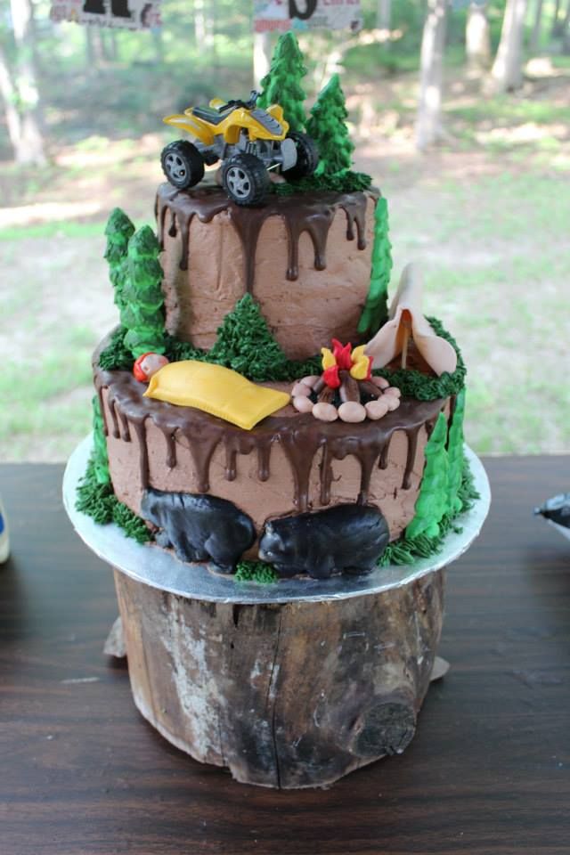 Camping Theme Cake