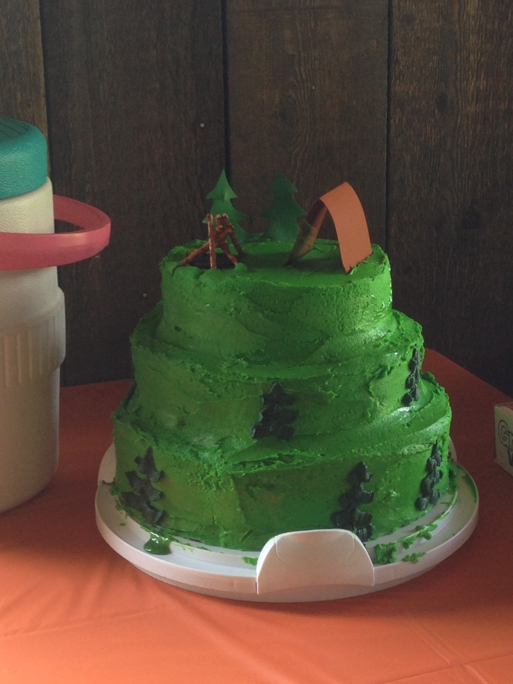 Camping Themed Cake