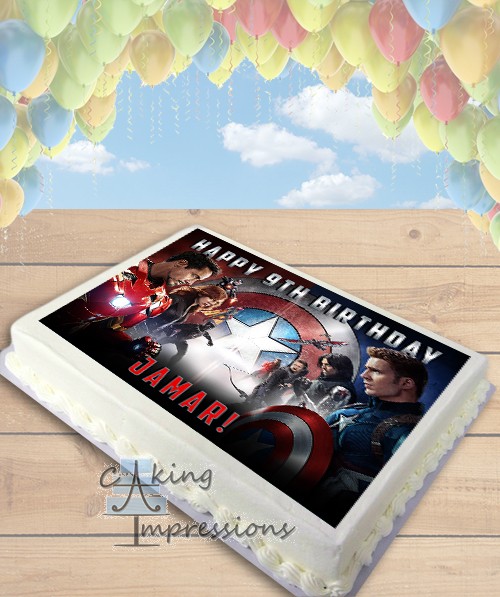 Civil War Captain America Cake