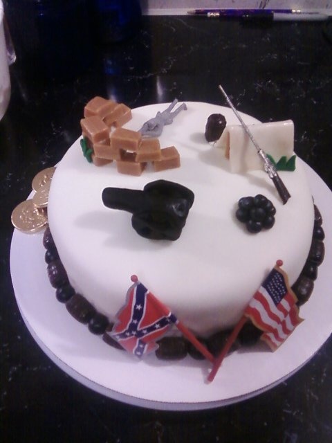 Civil War Themed Birthday Cake