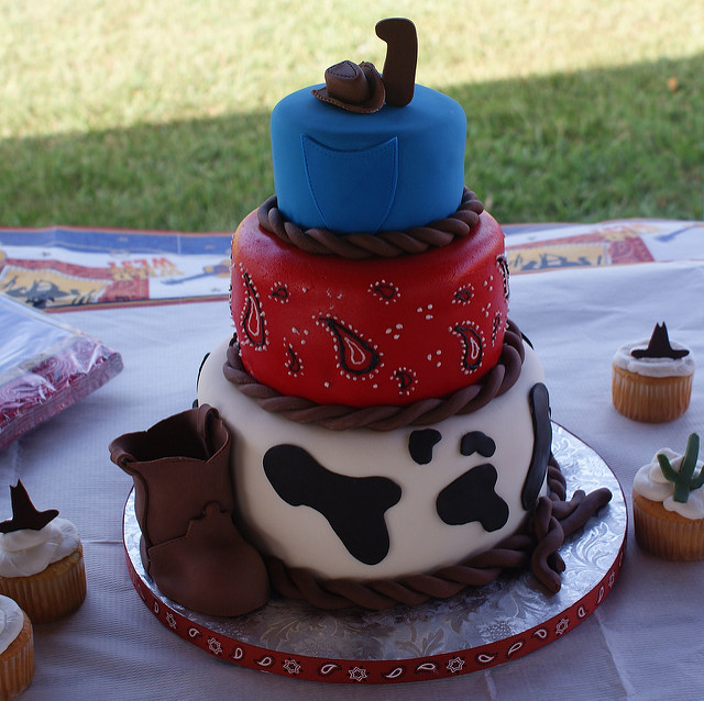 Cowboy Themed Birthday Cake