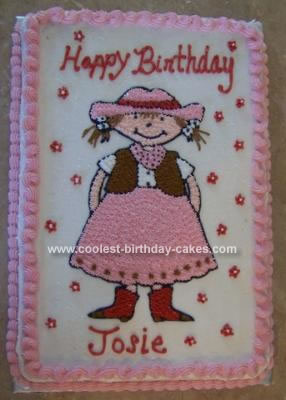 6 Photos of Homemade Birthday Cakes Cowgirl