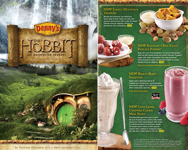 Denny's Hobbit Themed Menu