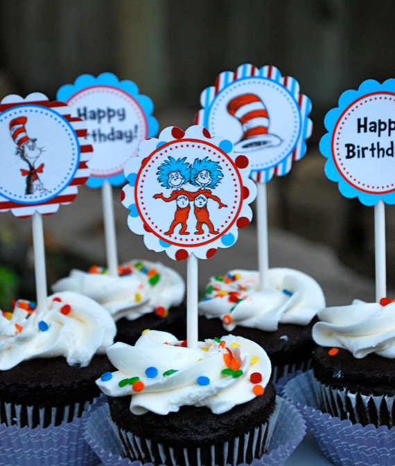 Dr. Seuss Cupcake Toppers