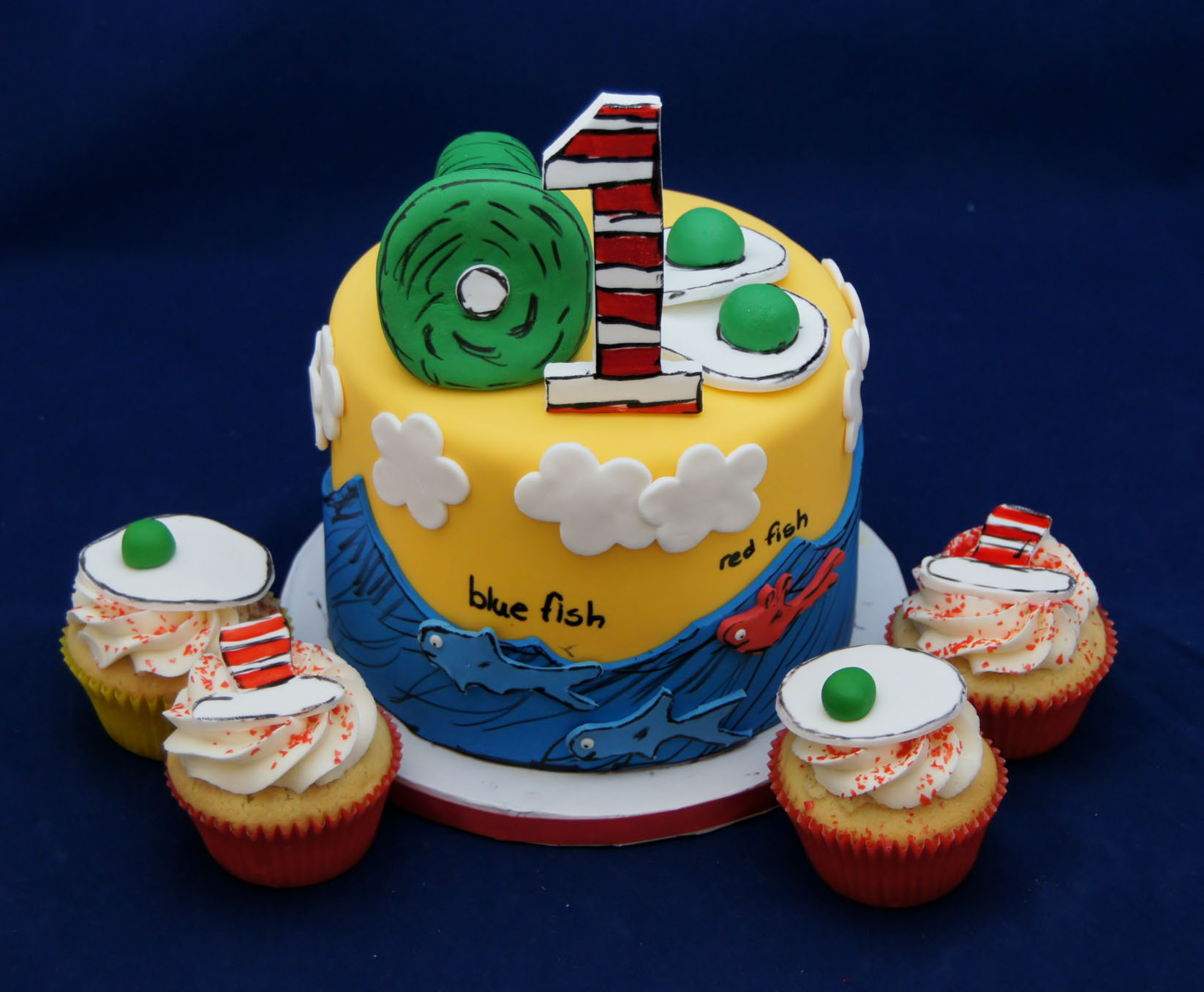 Dr. Seuss Green Eggs and Ham Cupcakes