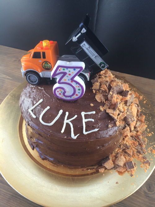 Easy Dump Truck Birthday Cake