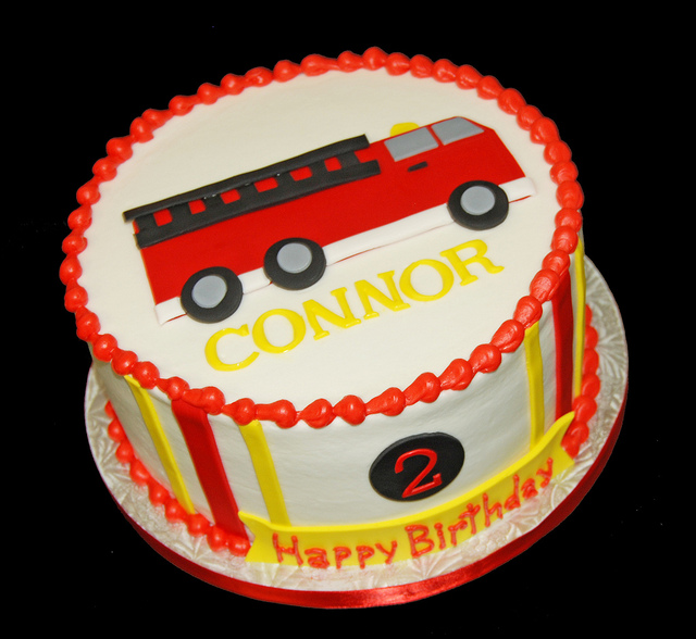 Fire Truck Birthday Cake