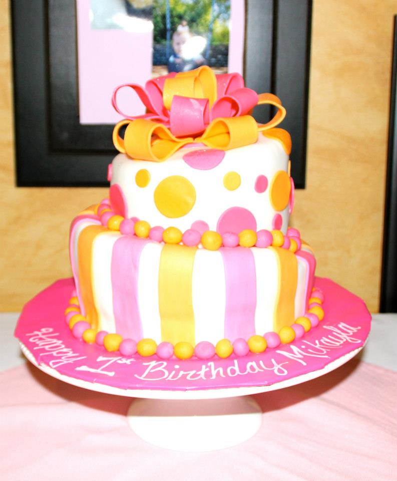 First Birthday Topsy Turvy Cake