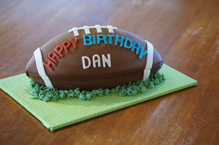 Football Shaped Birthday Cake