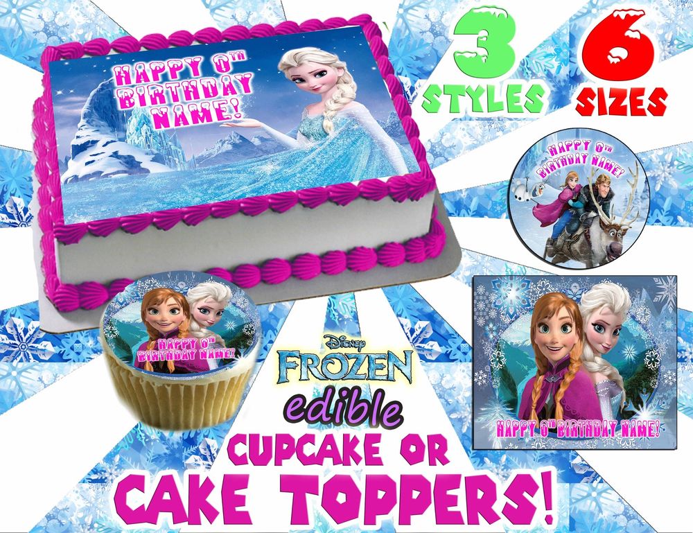 Frozen Disney Edible Sheet Birthday Cakes