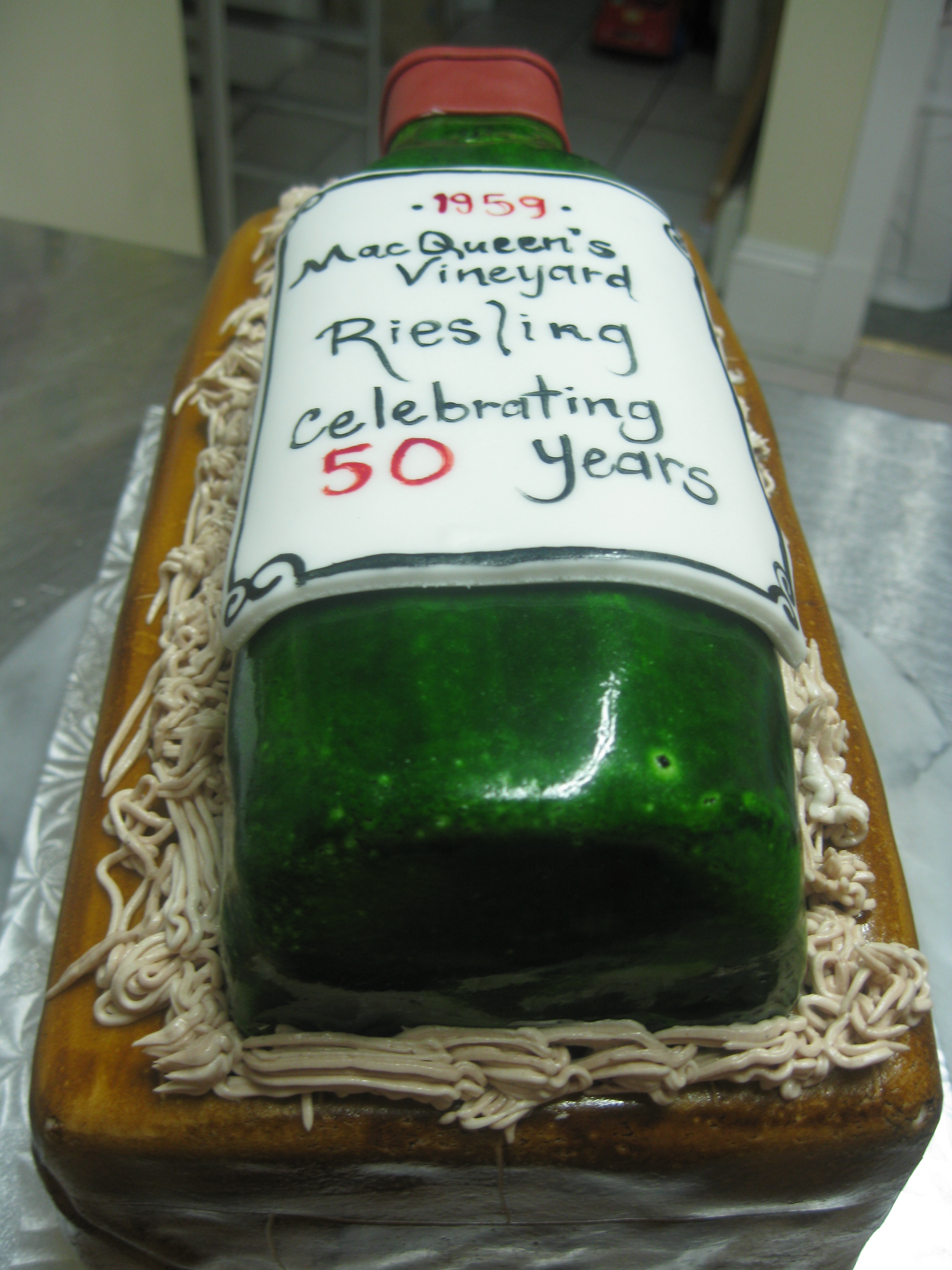 Funny 50th Birthday Wine Bottle Cakes