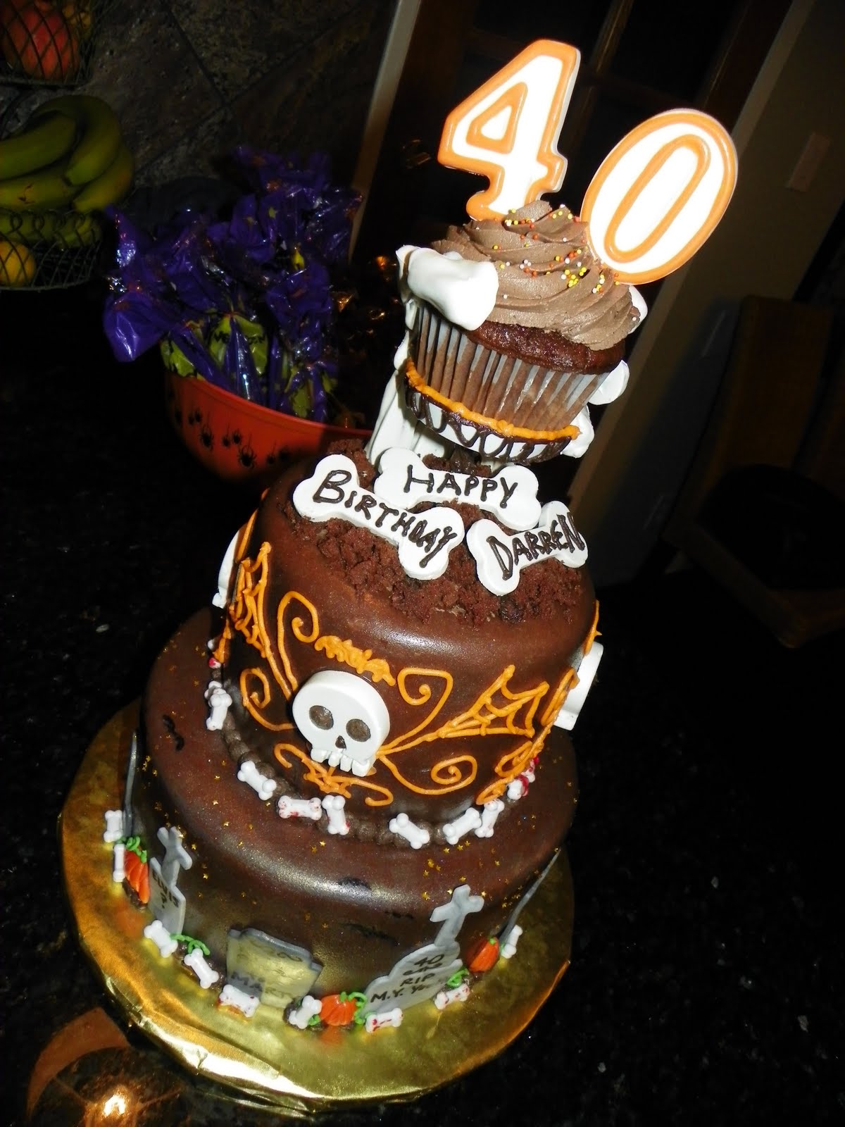 Halloween 40th Birthday Cake