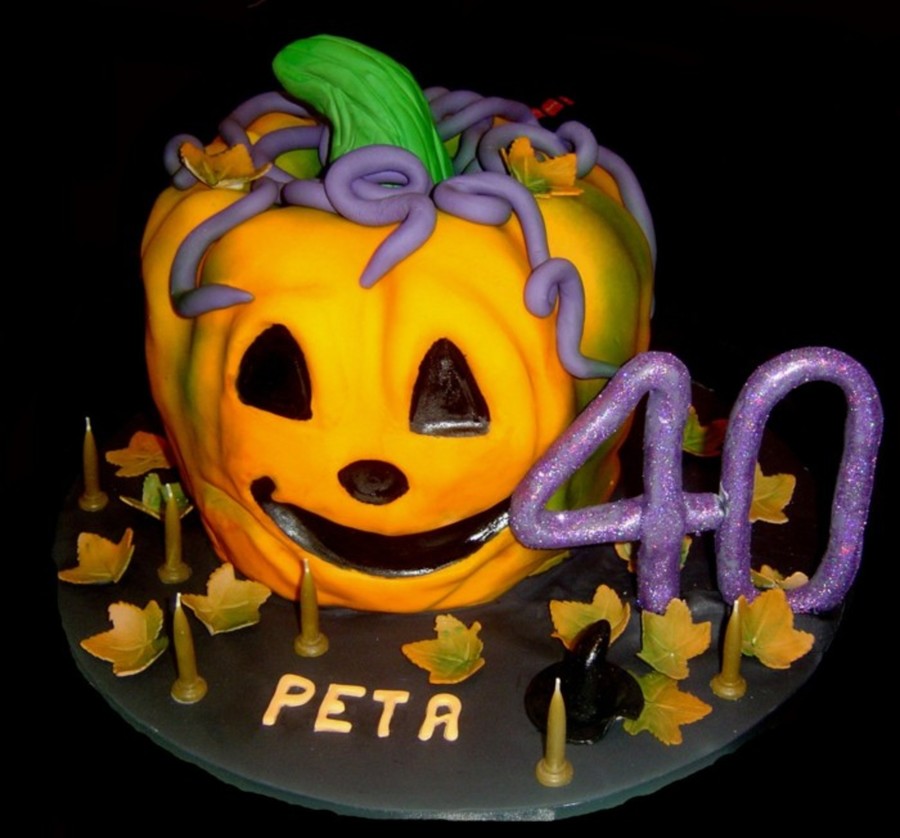 Halloween 40th Birthday Cake