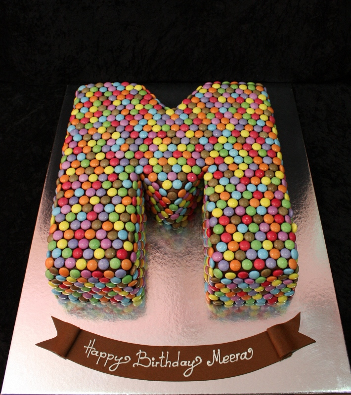 Letter M Birthday Cake