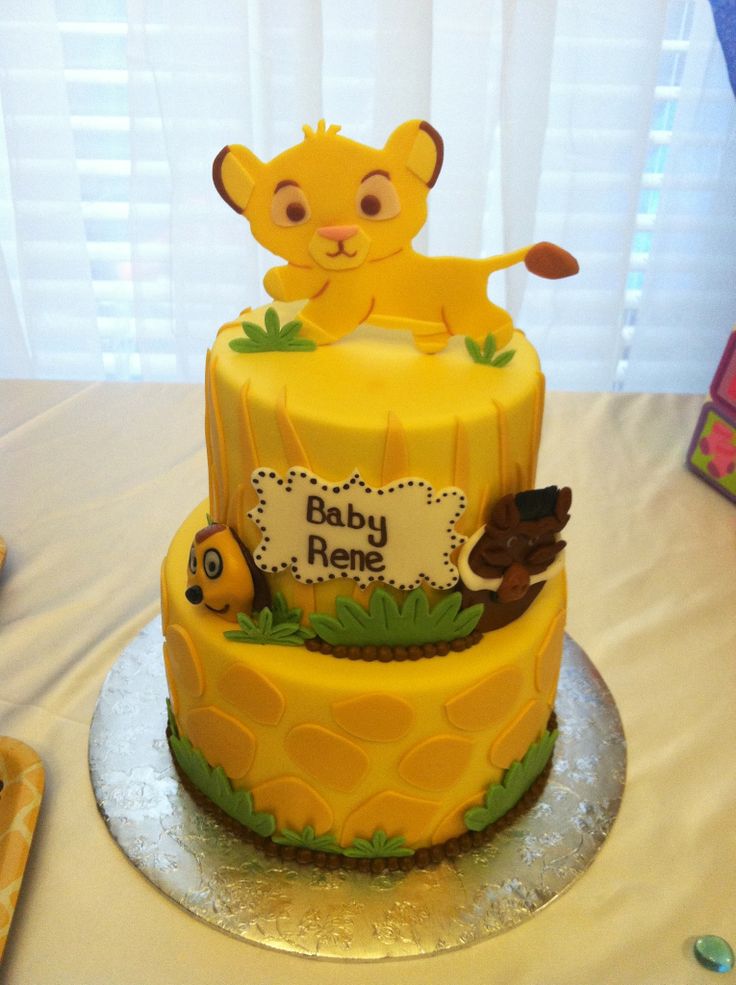 Lion King Baby Shower Cake