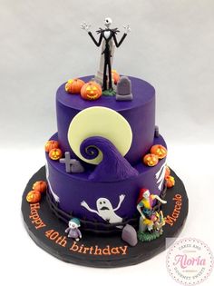 Nightmare Before Christmas Birthday Cake