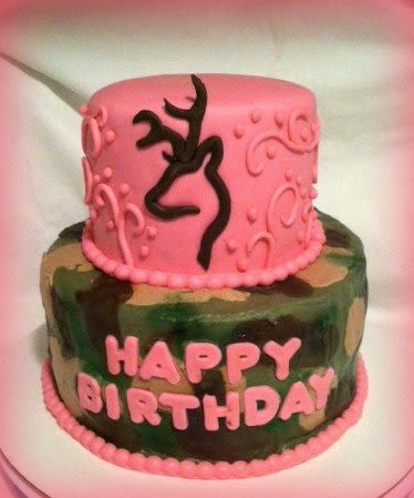 Pink Camo Birthday Cake