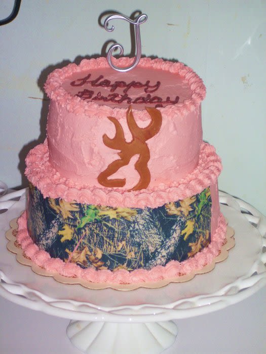 Pink Camo Browning Cake