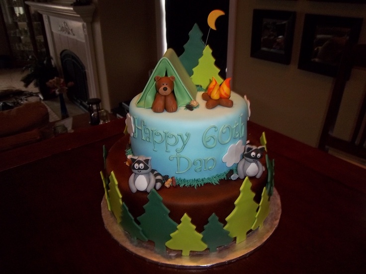 Pinterest Camping Theme Birthday Cake