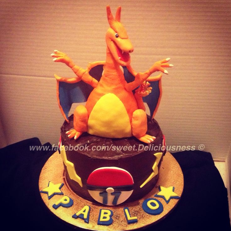 Pokemon Charizard Birthday Cake