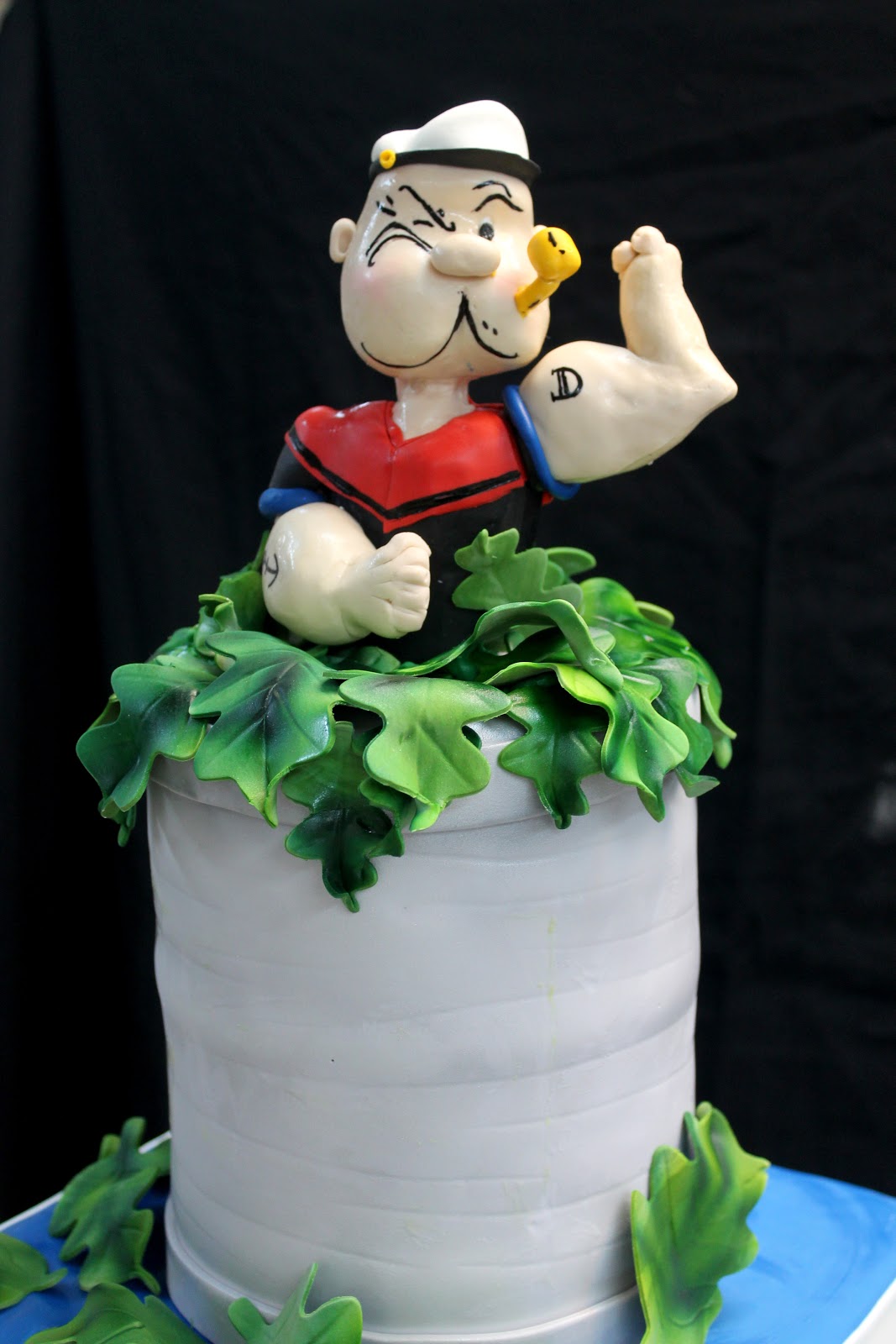 Popeye Spinach Can Cake