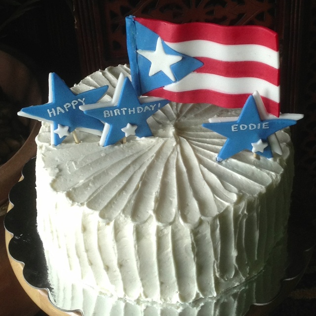 Puerto Rican Flag Birthday Cake