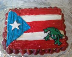 Puerto Rican Flag Cake