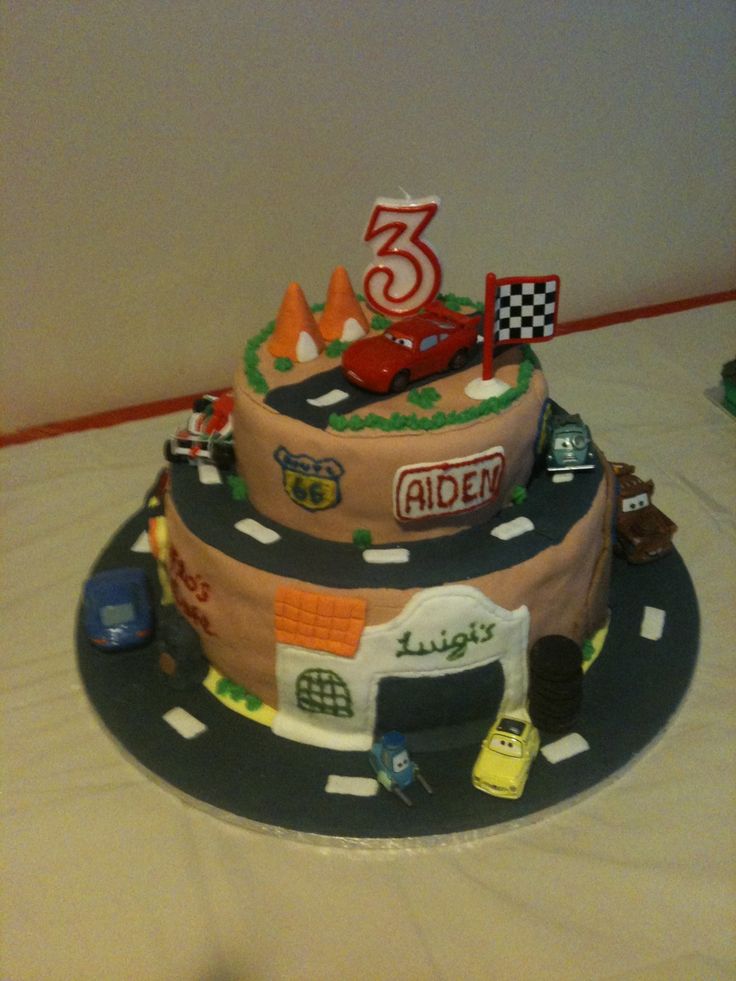 Racing Car Birthday Cake