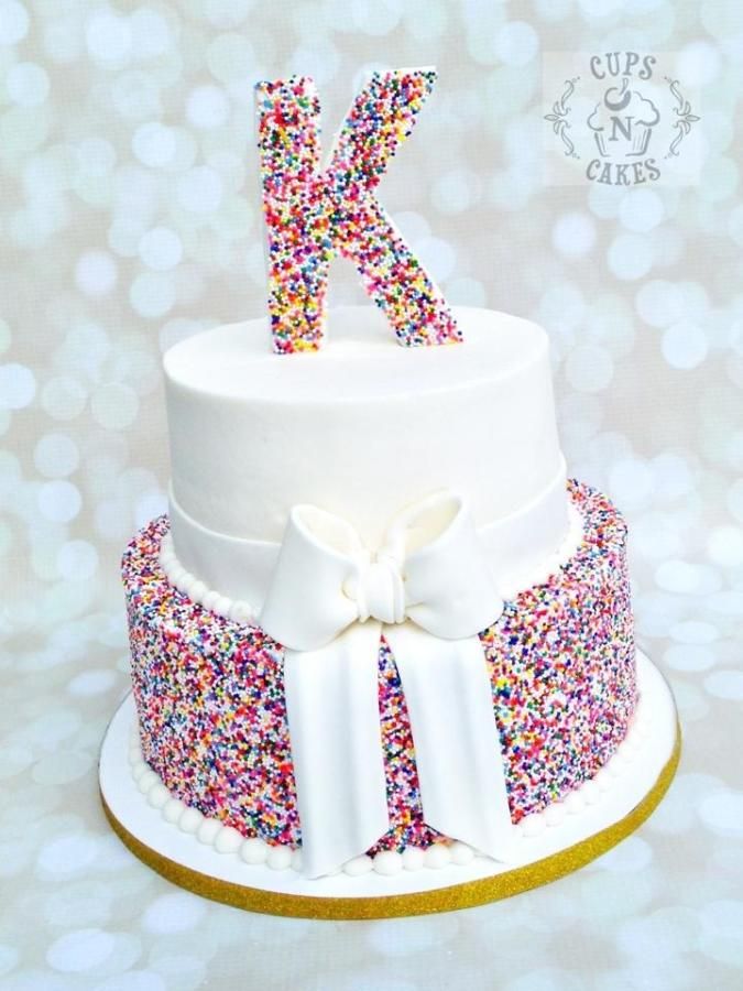 Rainbow Sprinkles Birthday Cake