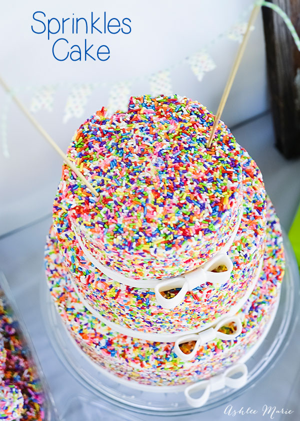 Rainbow Sprinkles Birthday Cake