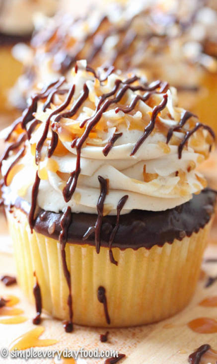 Samoa Cupcakes Caramel Buttercream