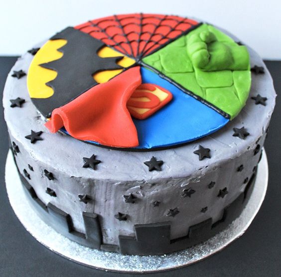 Superhero Birthday Cake