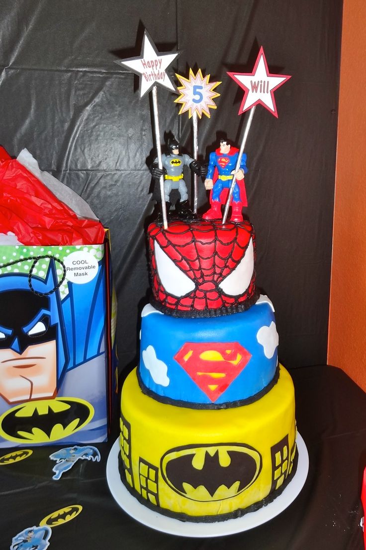 Superhero Birthday Cake