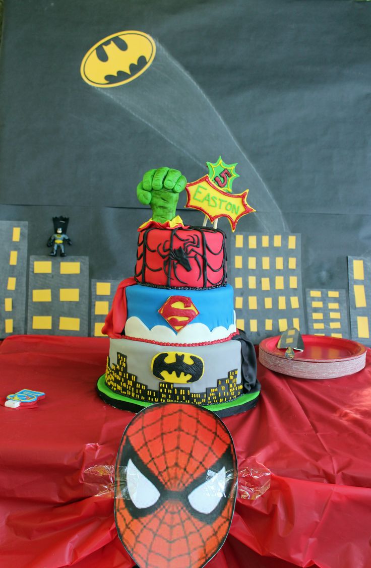 Superhero Birthday Cake