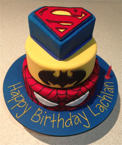 Superman Batman Birthday Cake