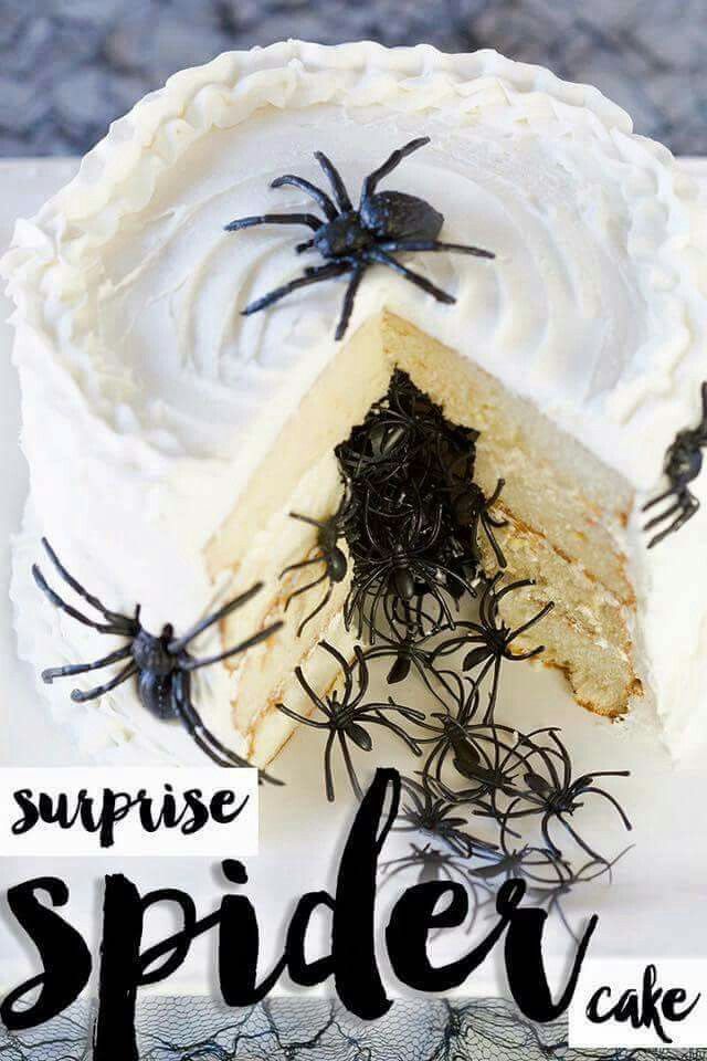 Surprise Halloween Spider Cake