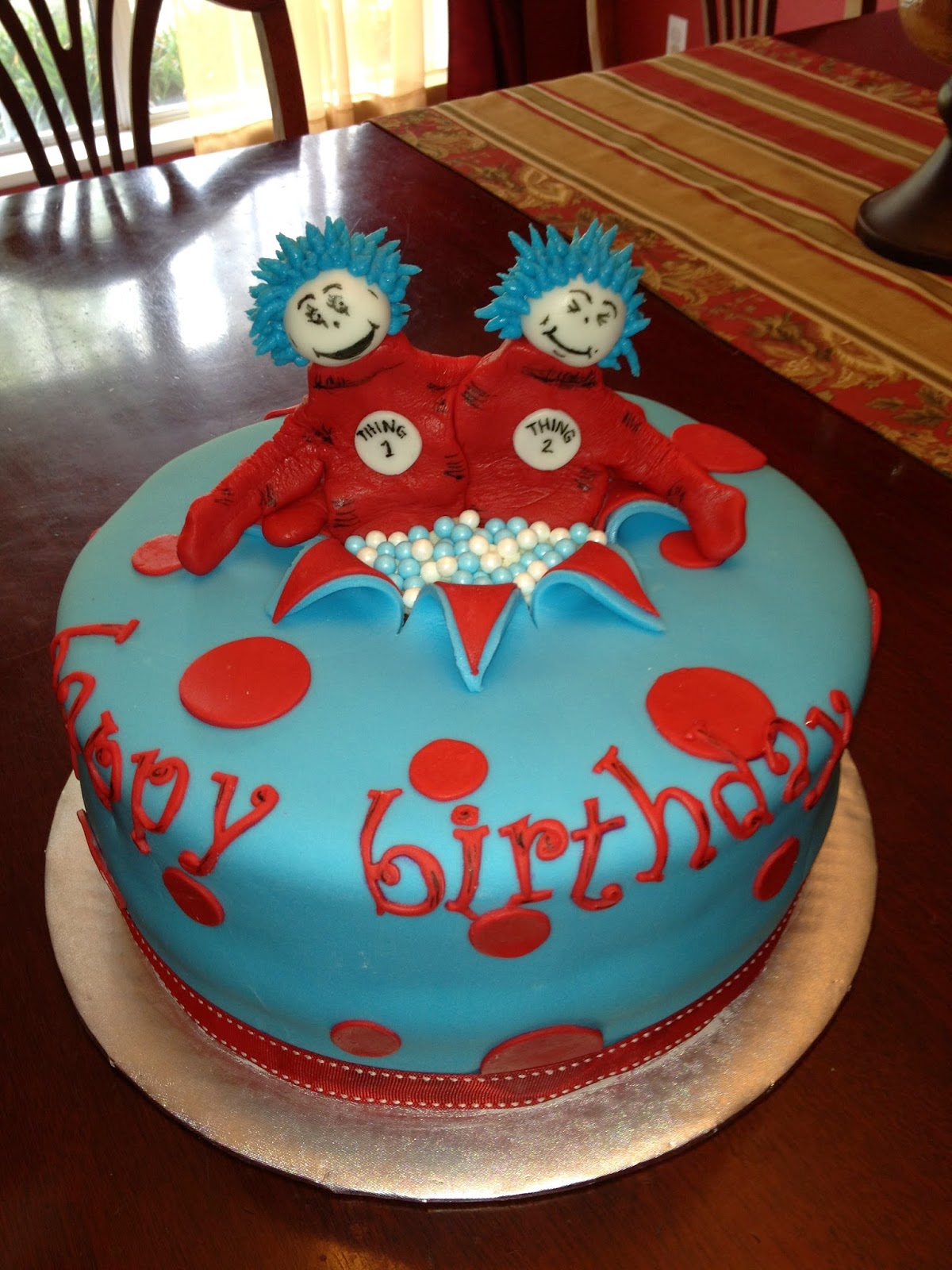 Thing 2 Birthday Cake