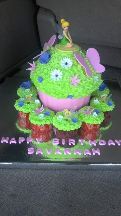 Tinkerbell Giant Cupcake Cake