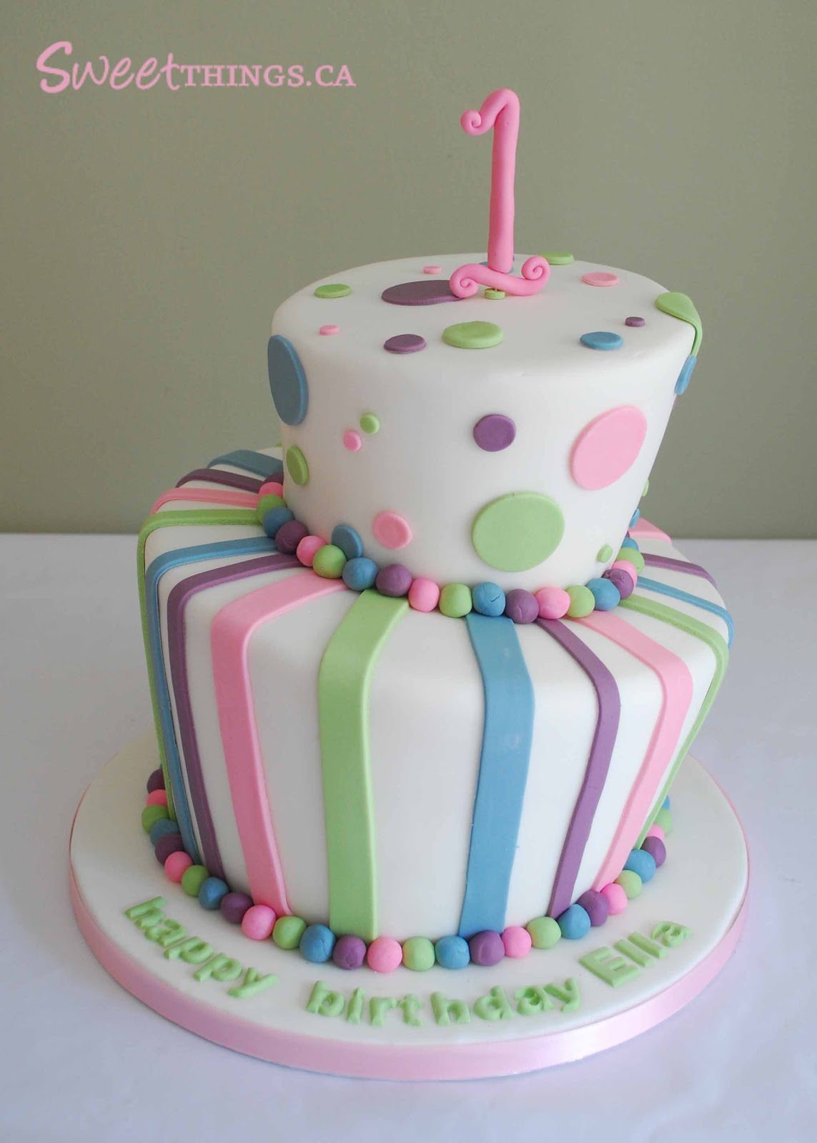 Topsy Turvy 1st Birthday Cake