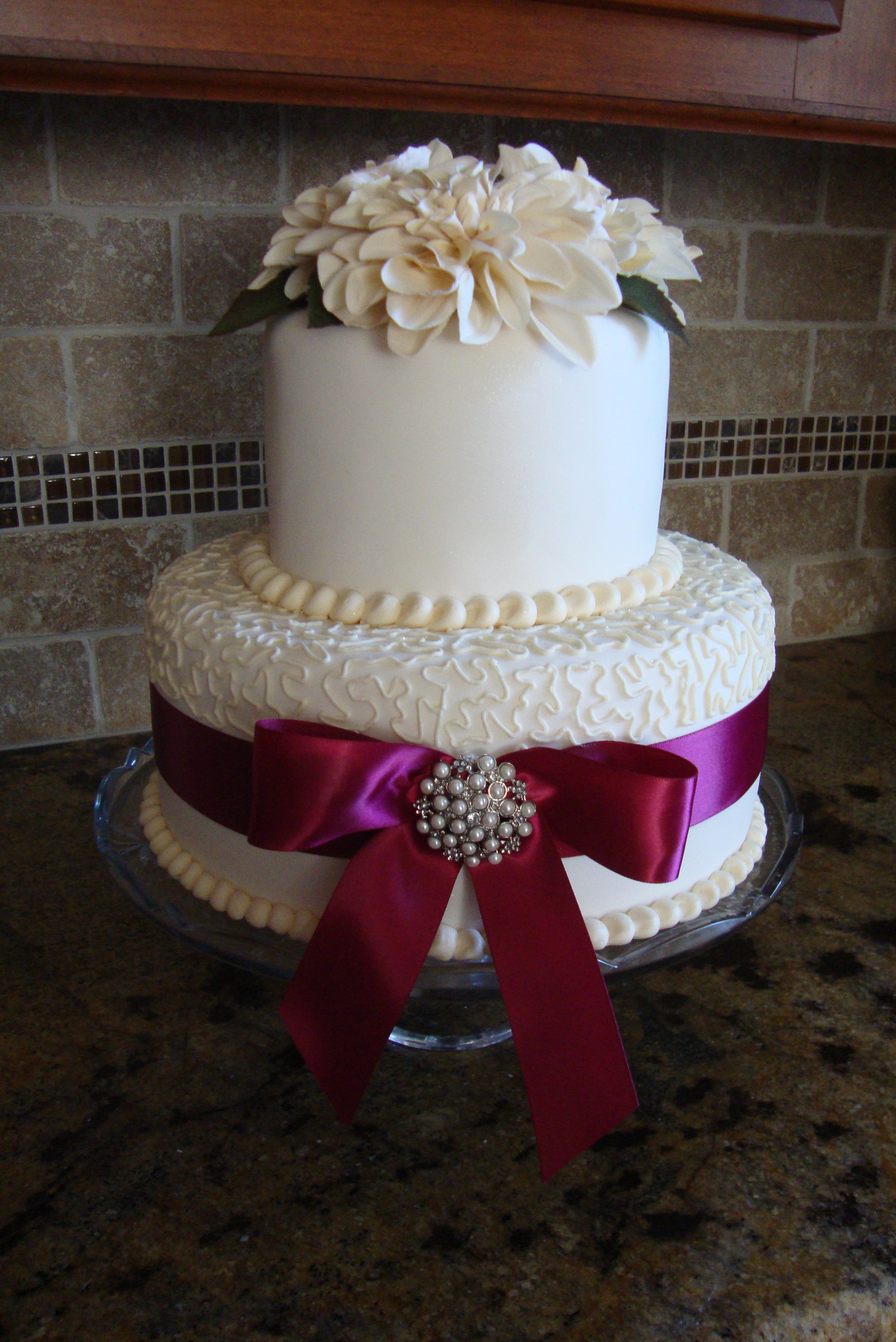 Two Tier Buttercream Wedding Cake