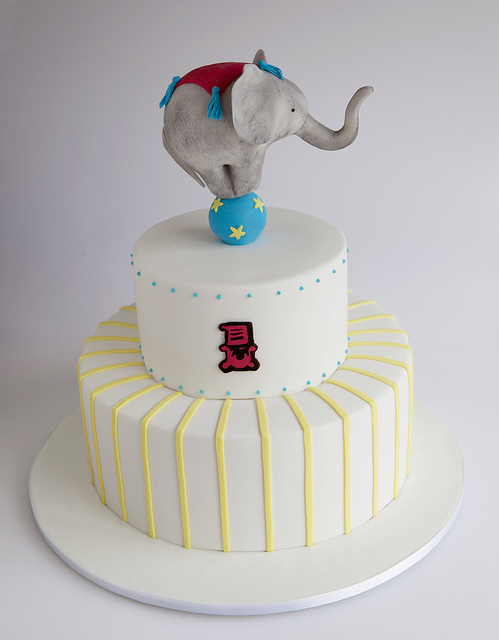 Vintage Circus Theme Birthday Cake