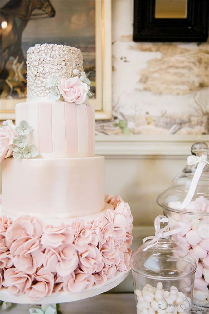 Wedding Cake Pink Frosting