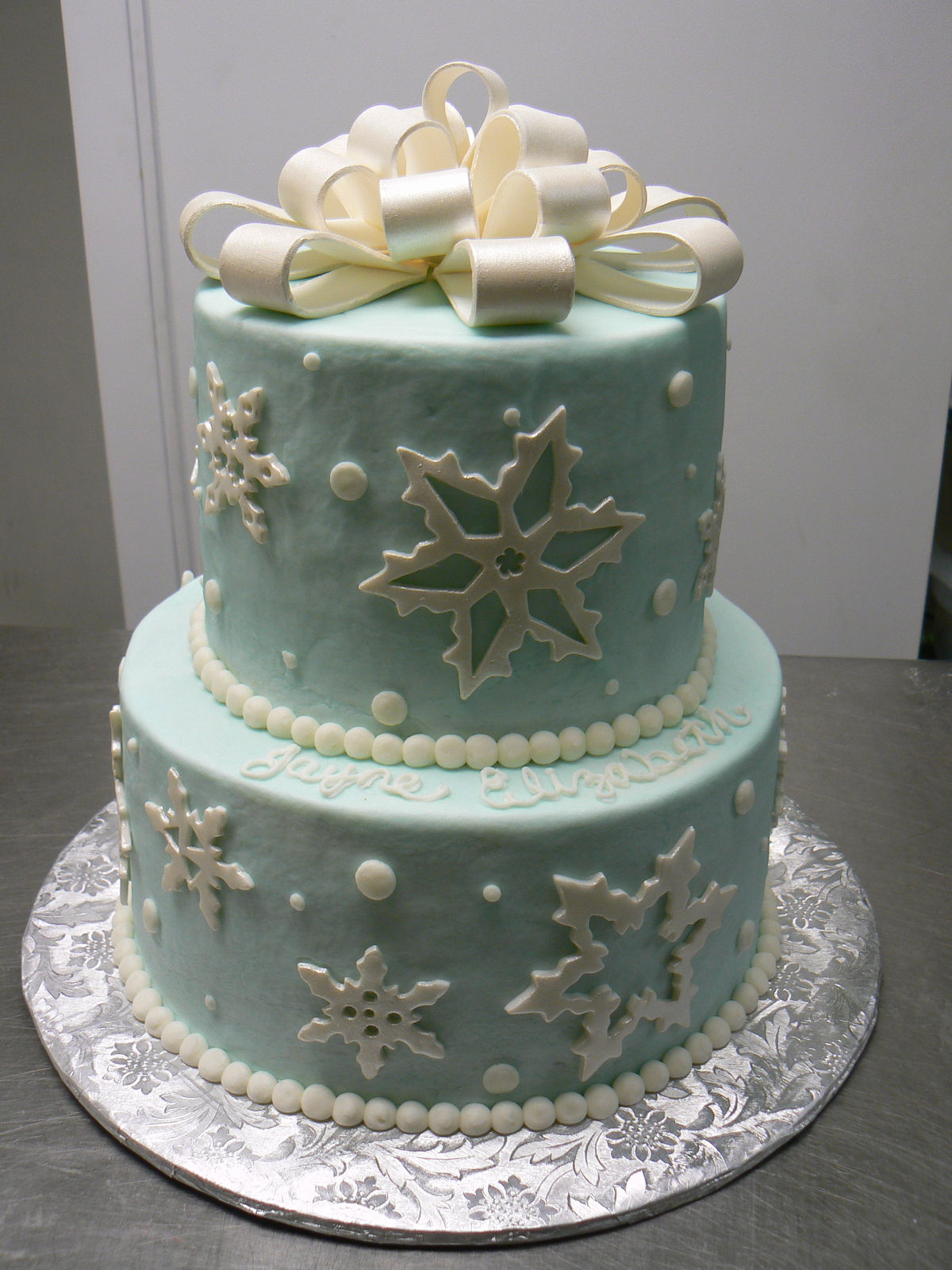 Winter Themed Birthday Cake