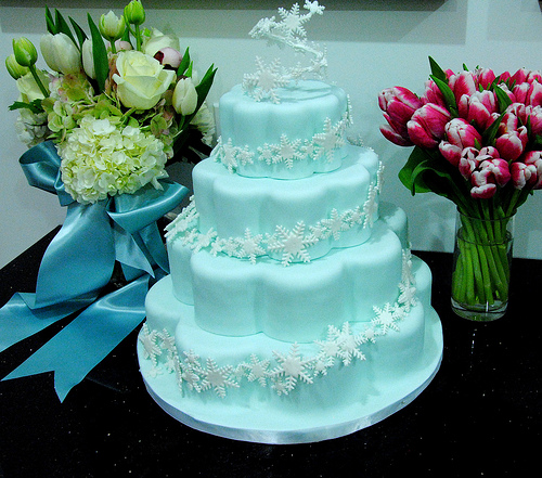 Winter Wonderland Wedding Cake